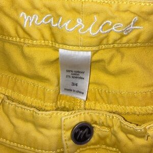 Maurices Mustard Yellow Pants